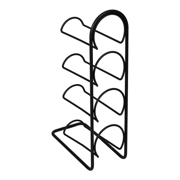 [en.casa] Wijnrek Anchamps metaal 43,5x11,5x21 cm zwart