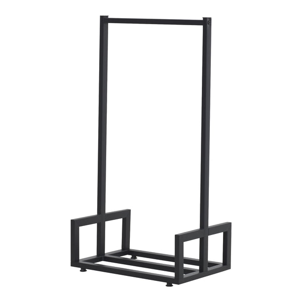 [en.casa] Brandhout Thisted rek houtopslag 50x35x95 cm metaal zwart