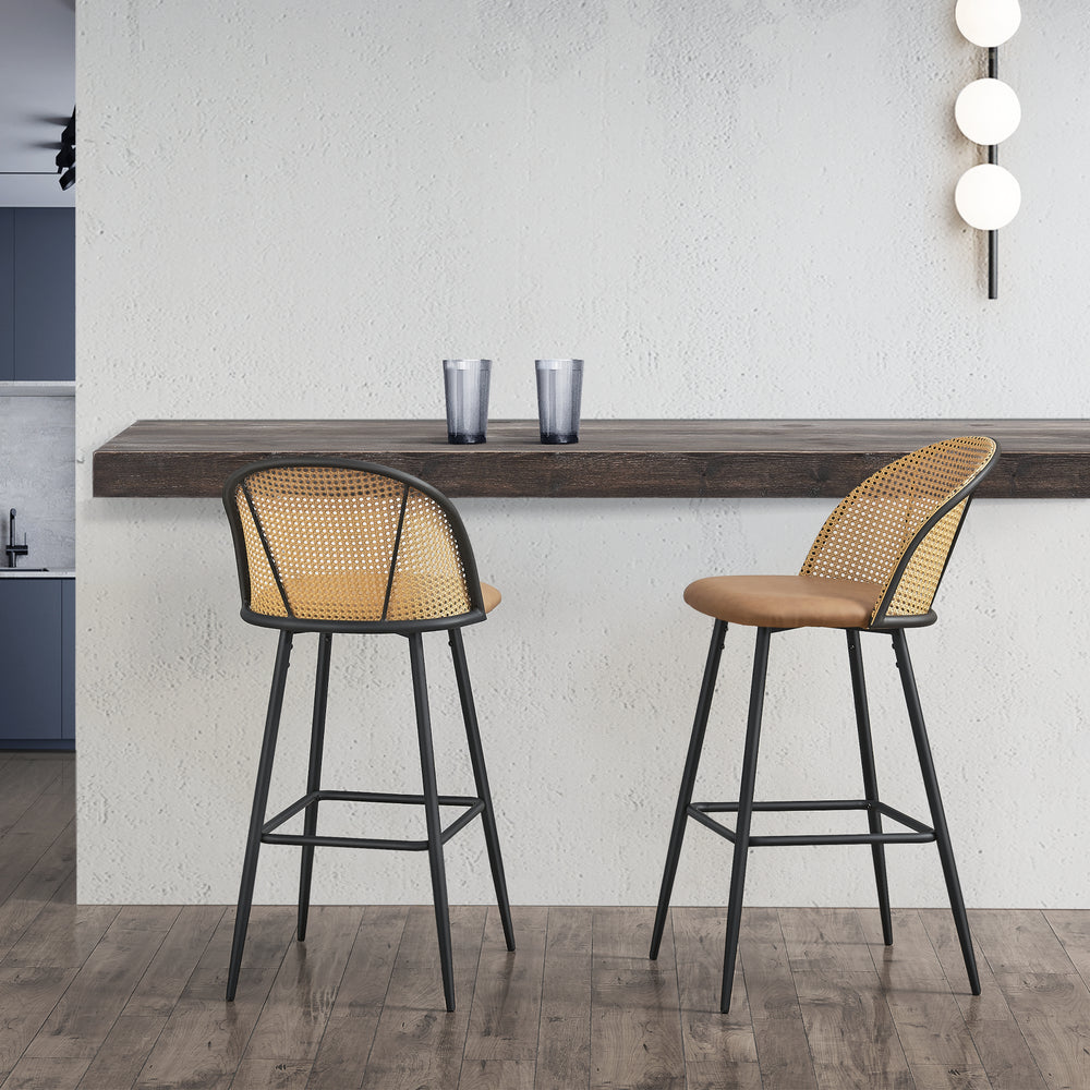 Barhocker Gausdal 2er Set Bruin / Zwart [en.casa] - premiumXL