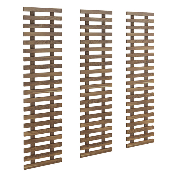 [en.casa] Wandrek set van 3 voor bloempotten houtkleurig