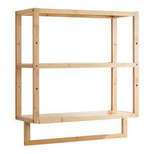 [en.casa] Handdoekrek Östra voor wandmontage 58,5x52x21 cm bamboe