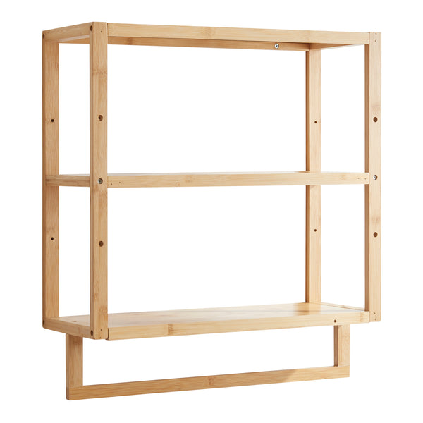[en.casa] Handdoekrek Östra voor wandmontage 58,5x52x21 cm bamboe