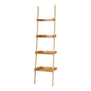 [en.casa] Badkamerrek Göinge bamboe ladderplank met 4 planken