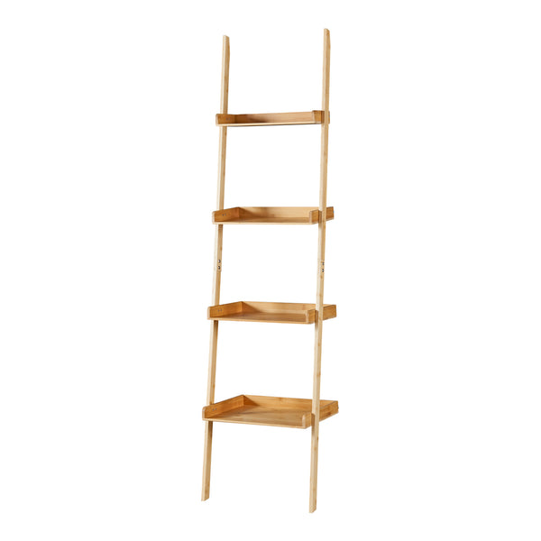 [en.casa] Badkamerrek Göinge bamboe ladderplank met 4 planken