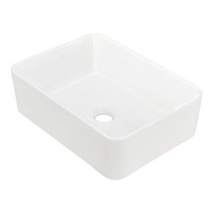 Lavabo à poser Svendborg céramique 13 x 40 x 30 cm blanc [neu.haus]