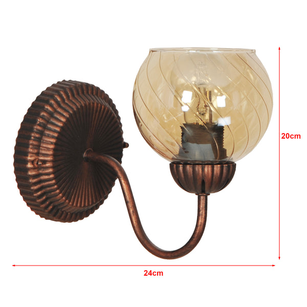 Applique murale Marlow 20 x 24 x 24 cm E27 cuivre [lux.pro]