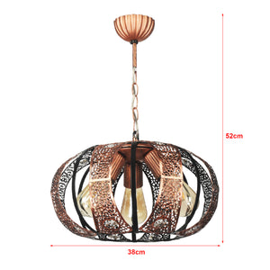 Suspension Harpenden 52 x 38 x 38 cm 3 x E27 cuivre [lux.pro]