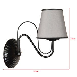 Applique murale Hampshire 31 x 31 x 16 cm E27 noir gris [lux.pro]