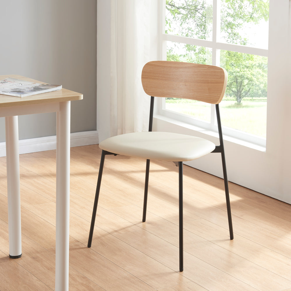 Chaise de salle à manger Jyväskylä lot de 2 78x45x48 cm beige [en.casa] - premiumXL