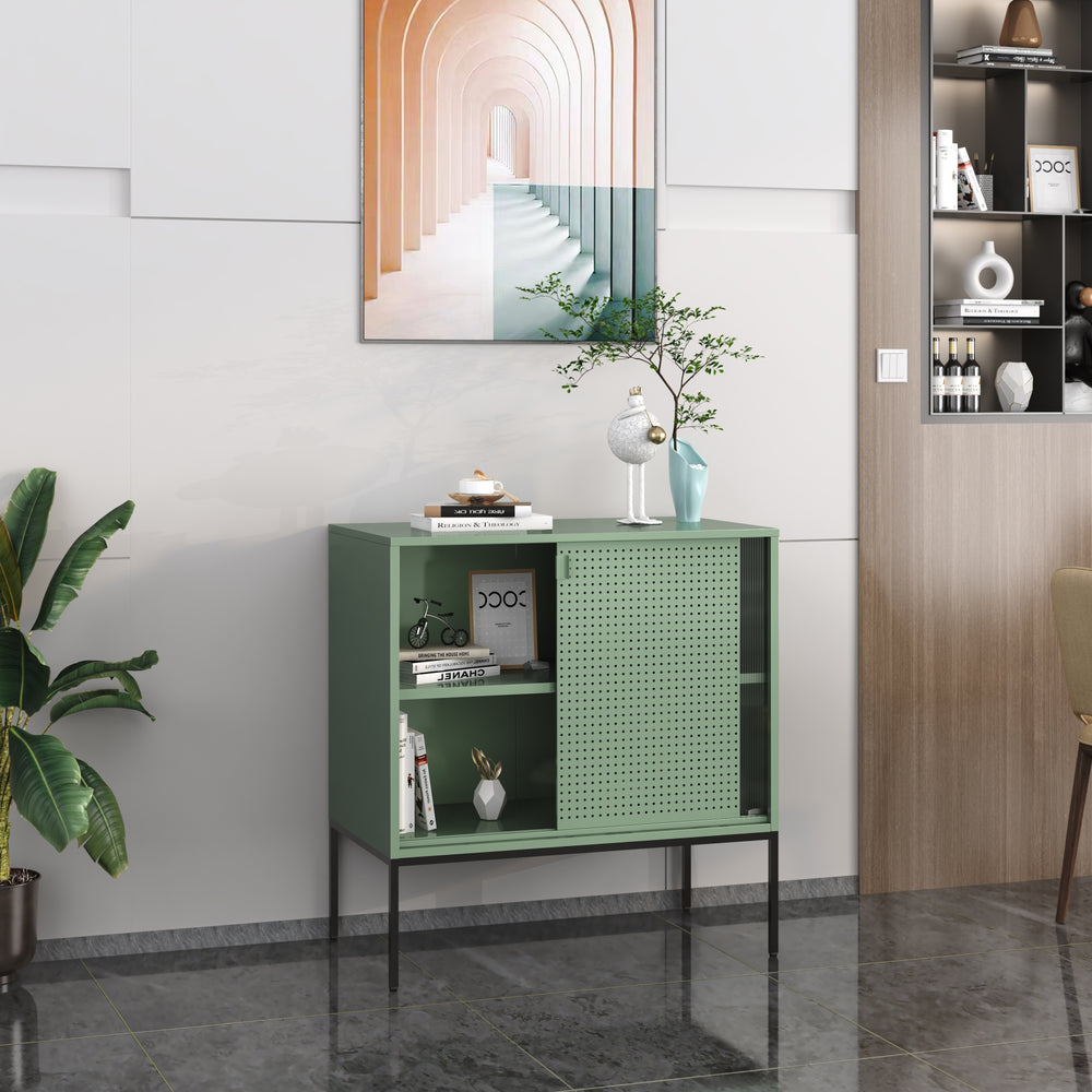 Sideboard Eidsvoll 80x45x85cm Groen [en.casa] - premiumXL