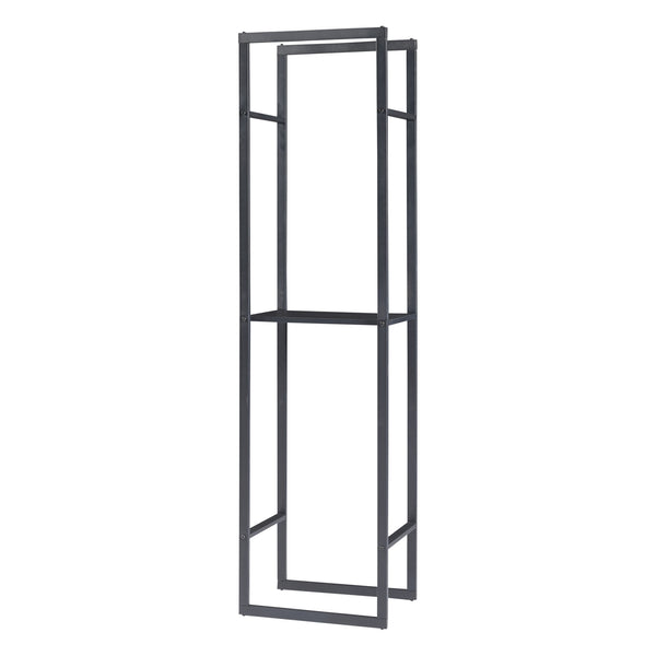 [en.casa] Brandhout rek Ulvila houtopslag 170x45x30 cm zwart