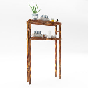 Étagère pour machine à laver Kinnula bois de pin 120 x 70 x 20 cm bois foncé [en.casa]