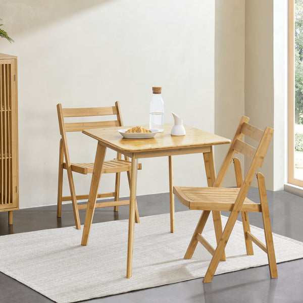 [en.casa] Eetkamerstoel set van 2 Gran 78x44,5x40 cm bamboe