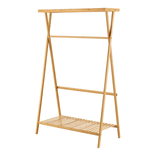 [en.casa] Bamboe kledingrek Horten 140x90x45 cm houtkleurig