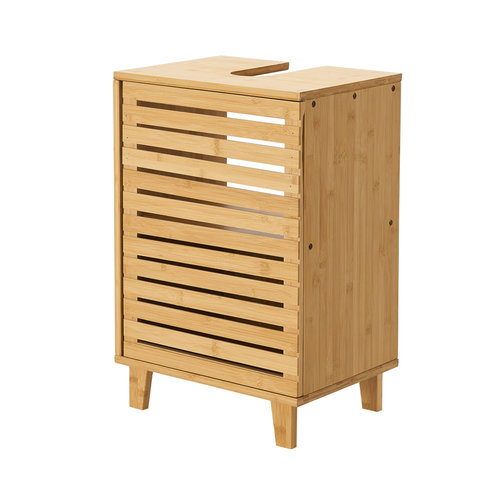 Meuble sous lavabo Iveland bambou 60 x 40 x 30 cm naturel [en.casa]