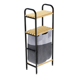 [en.casa] Badkamerrek Pello met 2 planken en 1 waszak 100x39x22 cm