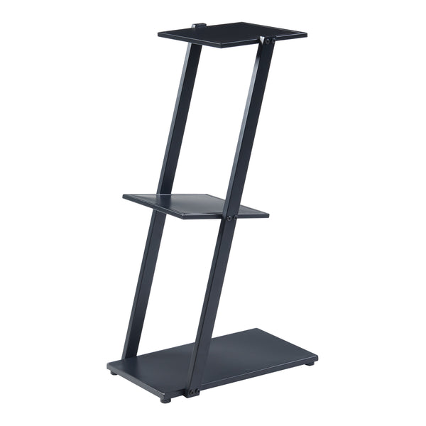 [en.casa] Bijzettafel Rollag met 3 planken 72x40x25 cm zwart