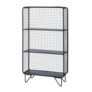 [en.casa] Staand rek Volda open kast 90x50x19 cm zwart