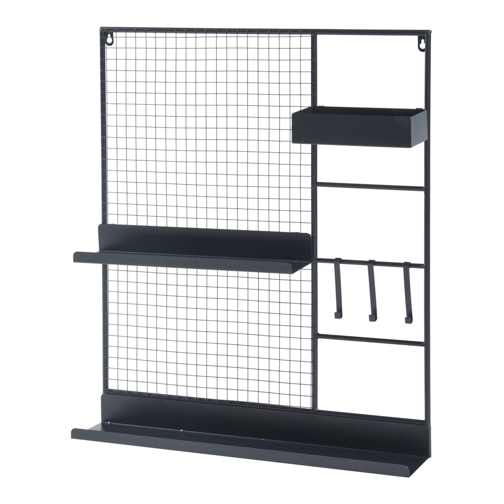 Wandgitter Westre 70x60x11cm Metaal Zwart [en.casa] - premiumXL