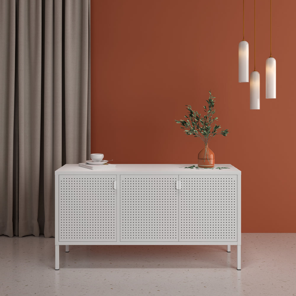 Fernsehschrank Castelli 114 x 40 x 60 cm staal [en.casa] - premiumXL