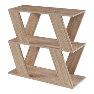Table d'appoint Nome avec 2 étagères pannneau de particules 60 x 22 x 57 cm effet chêne [en.casa]