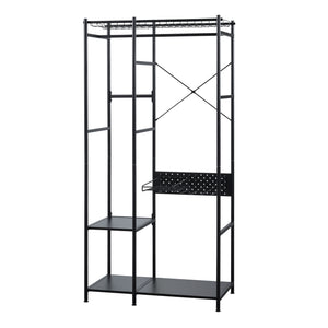 Portemanteau Brønnøy acier 182 x 90 x 46 cm noir [en.casa]