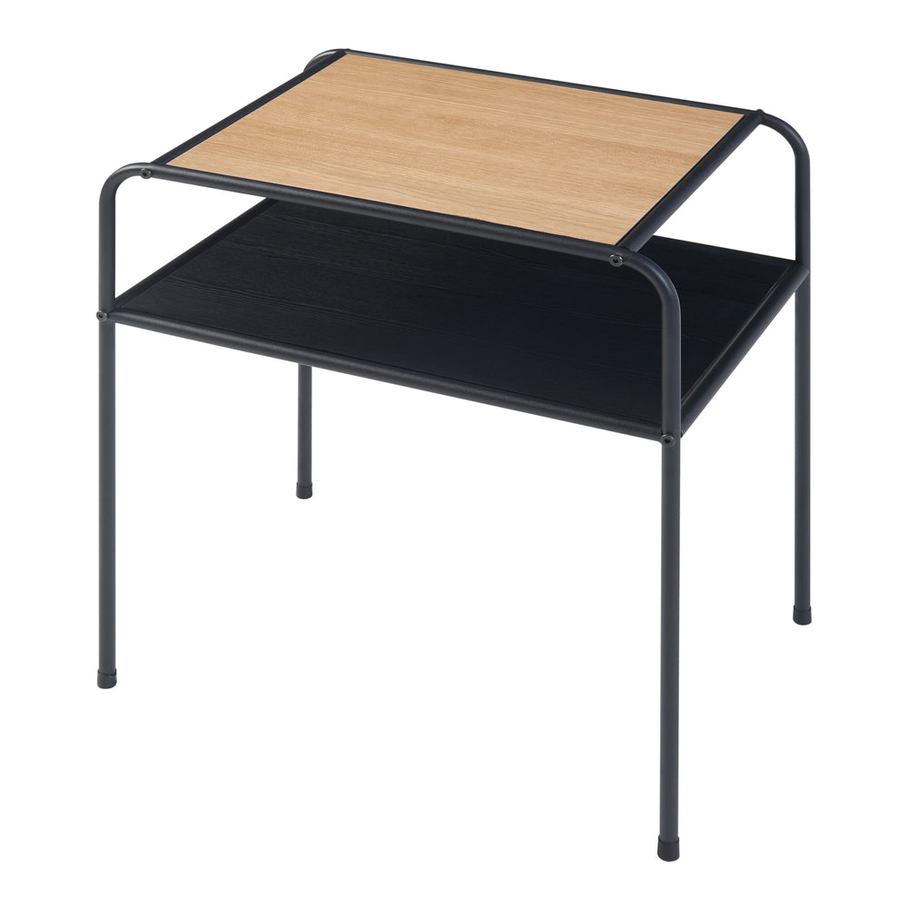 Table d’appoint Krødsherad 55x51x36cm Noir/Chêne [en.casa] - premiumXL