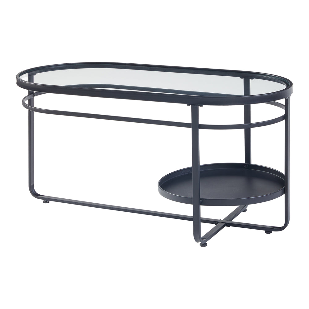 Table basse Kumla avec plateau en verre [en.casa] - premiumXL