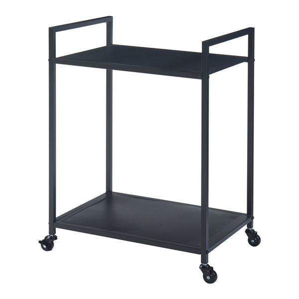 [en.casa] Keukentrolley Lesja 68,5x50x36 cm zwart