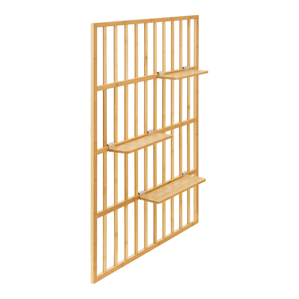 Étagère murale Røst 120x80x13cm bambou [en.casa] - premiumXL