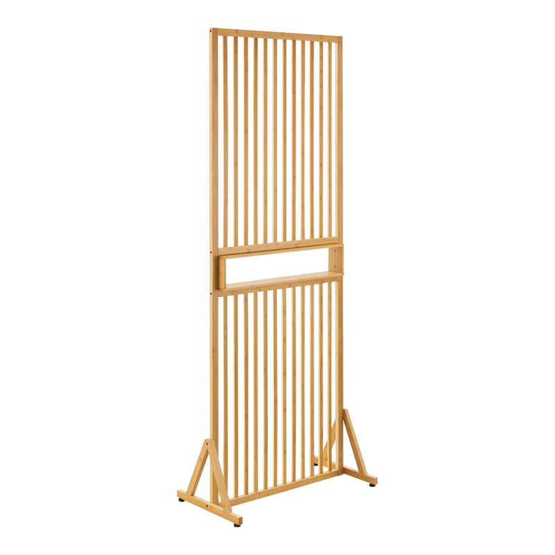 Croquis coté Paravent Fron bambou 197 x 76 x 40 cm naturel [en.casa]