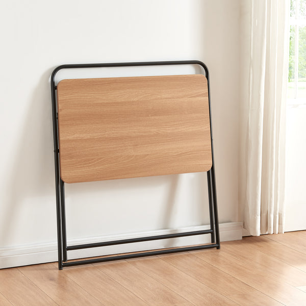 [en.casa] Bureau Kvitsøy opvouwbaar 85x50x80 cm zwart en eikenkleurig