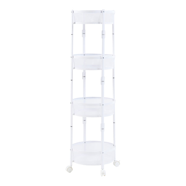 [en.casa] Keukentrolley Sørreisa rond 123xØ37,5 cm wit