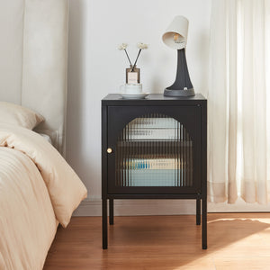 Nachtkastje Karlskrona 60x42,5x40 cm zwart mat [en.casa]