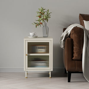 Nachtkast Lindau 56x40x40 cm cremewit [en.casa]