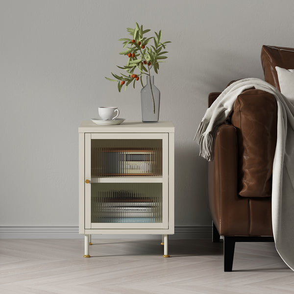 Nachtkast Lindau 56x40x40 cm cremewit [en.casa]