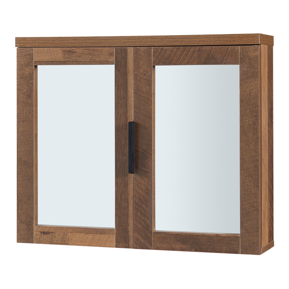Spiegelschrank Namsskogan 50x60x15cm Walnootlook [en.casa] - premiumXL