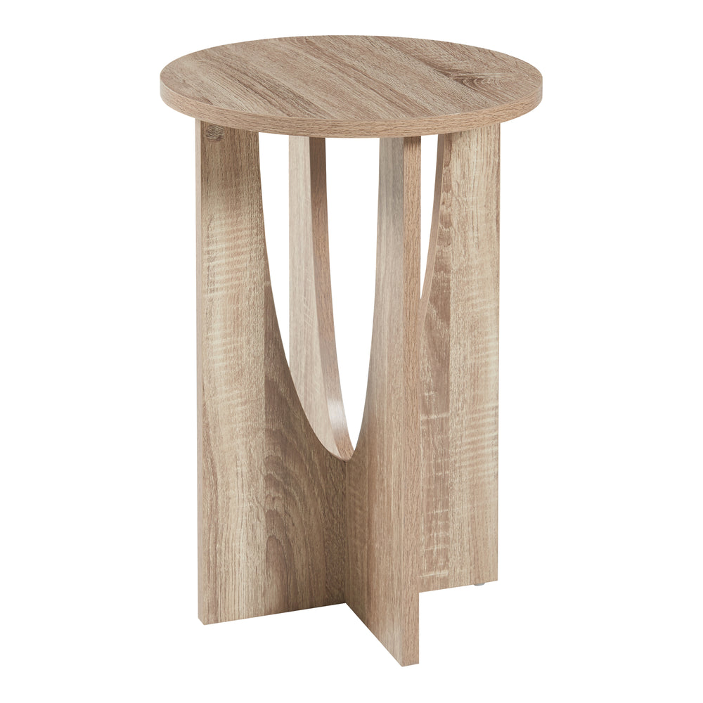 Table d’appoint Rindal 38x56,5 cm aspect chêne [en.casa] - premiumXL