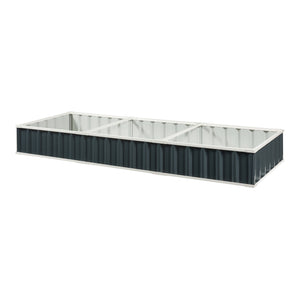 Moestuinbak Albrandswaard met 1 paar handschoenen 258x90x30 cm antracietgrijs [en.casa]