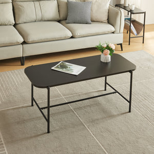 Table basse de salon Samnanger 110 x 50 x 45 cm noir [en.casa]