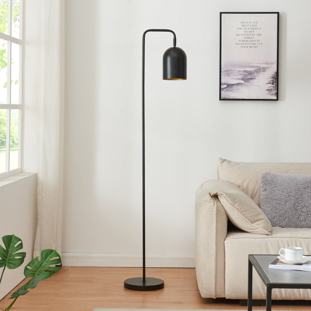 Lampadaire Barnard métal 159 cm noir [lux.pro] - premiumXL
