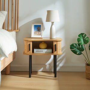 Table d'appoint Tvedestrand 48 x 30 x 45 cm naturel noir [en.casa]