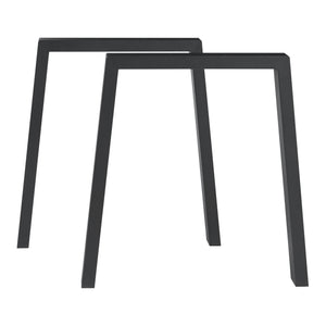 Lot de 2 pieds de table Kraftisried acier 72 x 70 cm noir [en.casa]