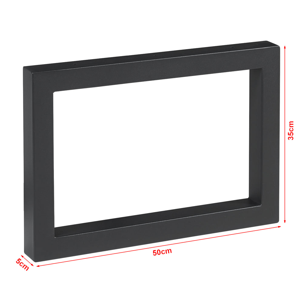 Piètement de table lot de 2 Lunderskov 35x50cm noir [en.casa] - premiumXL