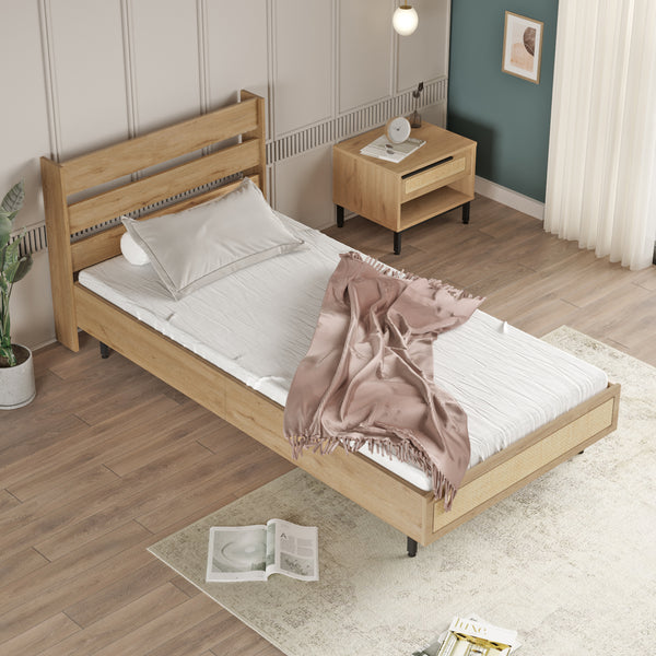 Eenpersoonsbed Kvænangen met bedbodem 100x200 cm [en.casa]