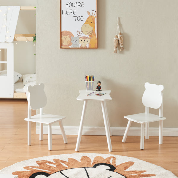 Ensemble de table et 2 chaises pour enfants Panjang blanc [en.casa]