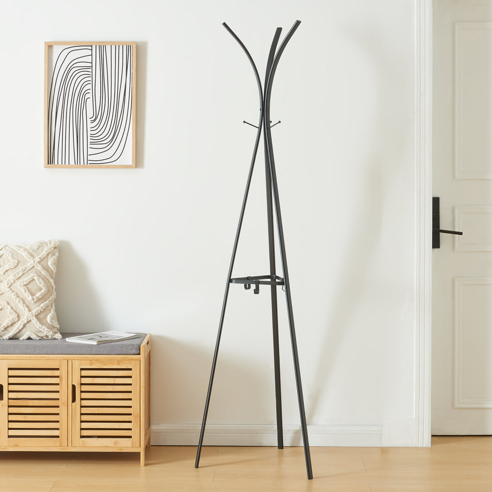 Garderobenständer Vevelstad 181x52,5x52,5 cm staal [en.casa] - premiumXL