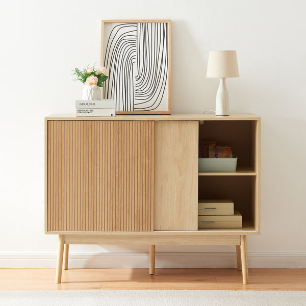 Commode Landskrona dressoir 90x115x40 cm eikenkleurig [en.casa]