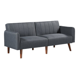 Slaapbank Malå tweezitsbank 175x70x72 cm grijs [en.casa]