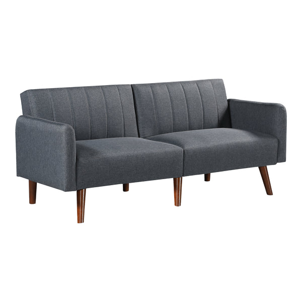 Slaapbank Malå tweezitsbank 175x70x72 cm grijs [en.casa]